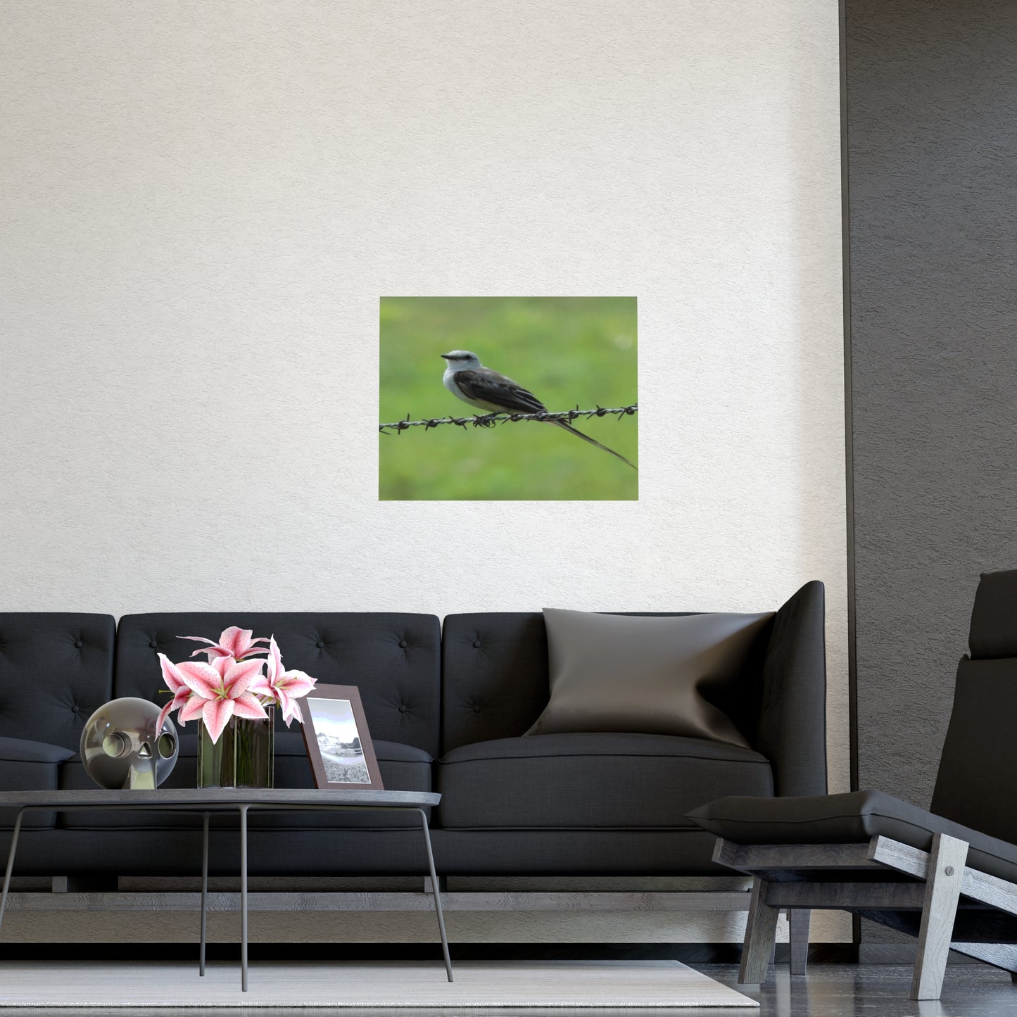 Bird On Barbwire Poster