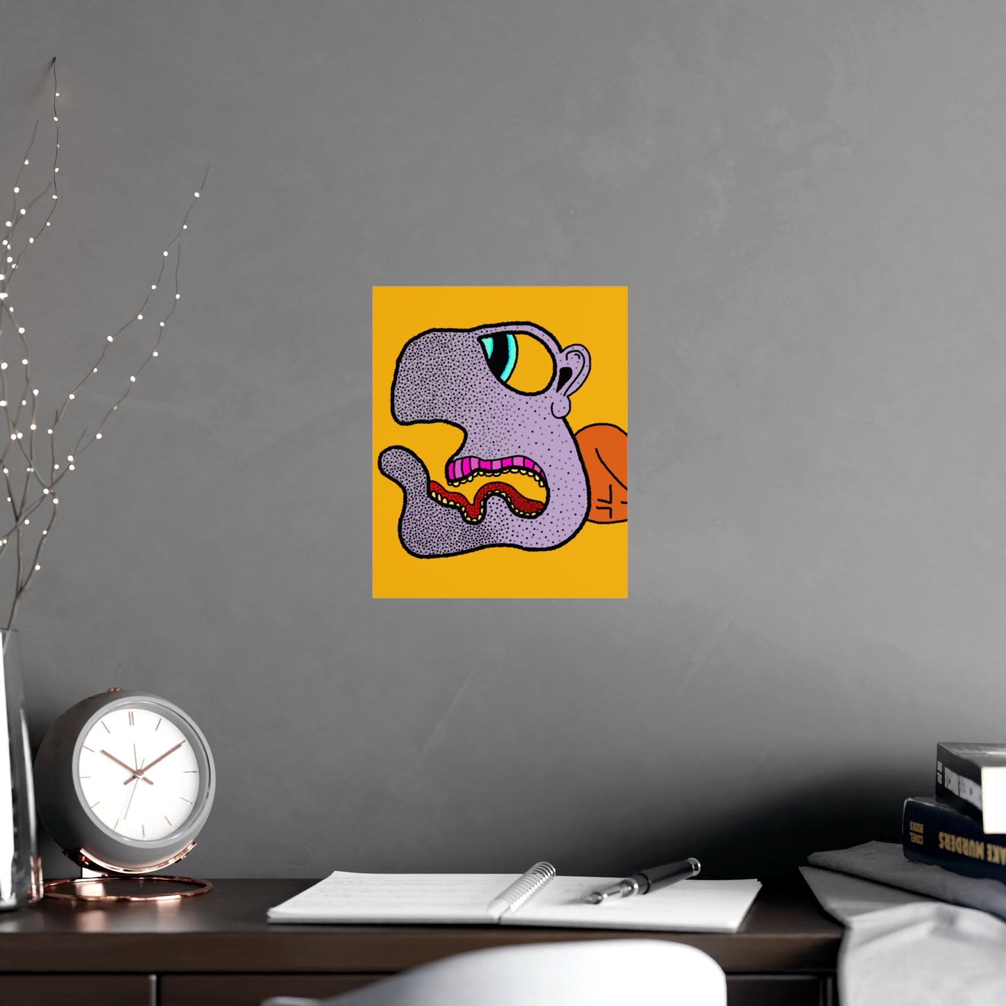 Bling Blau Vertical Matte Posters