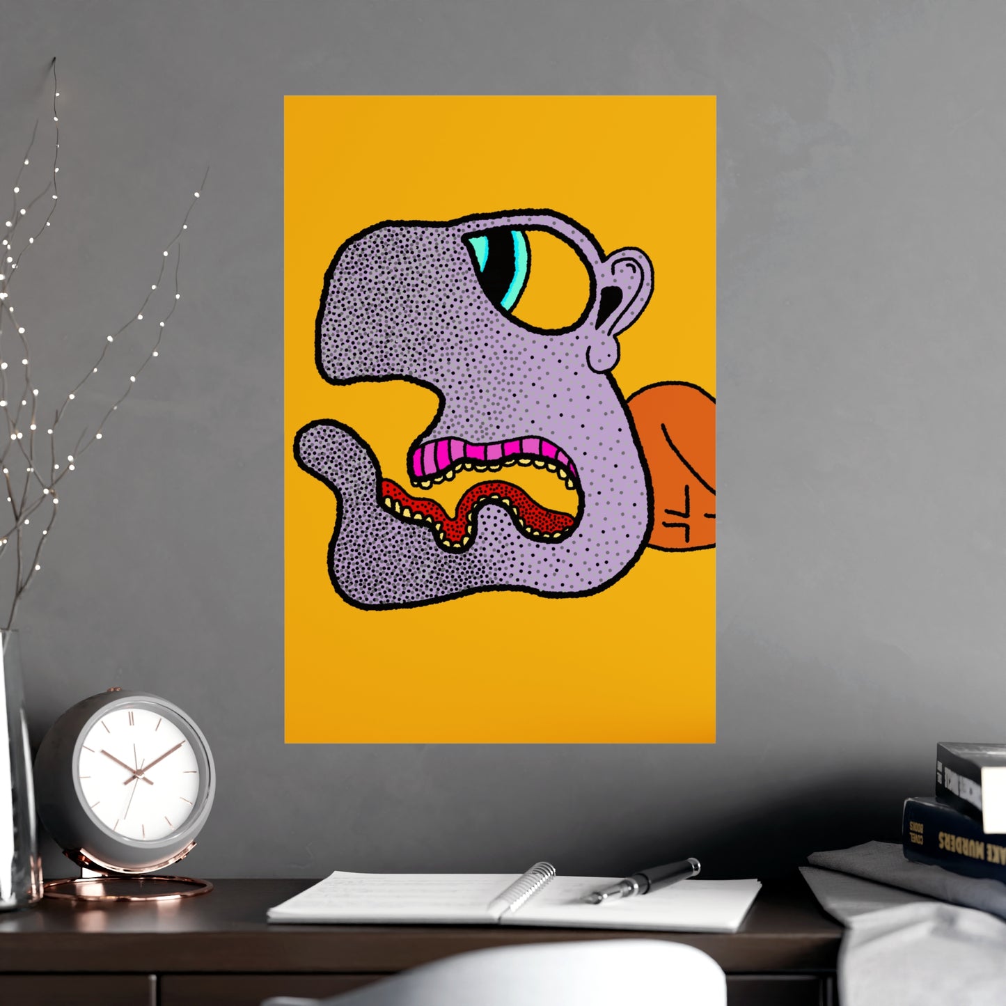 Bling Blau Vertical Matte Posters