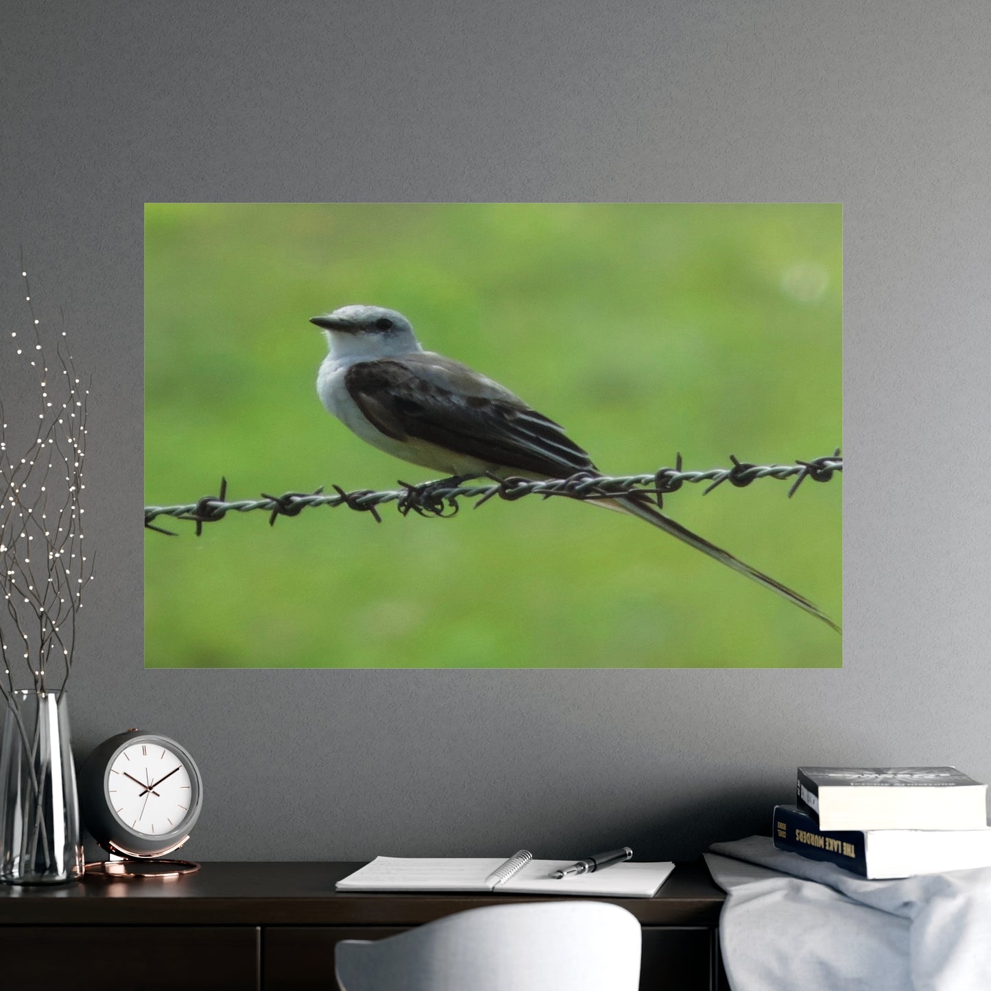 Bird On Barbwire Poster