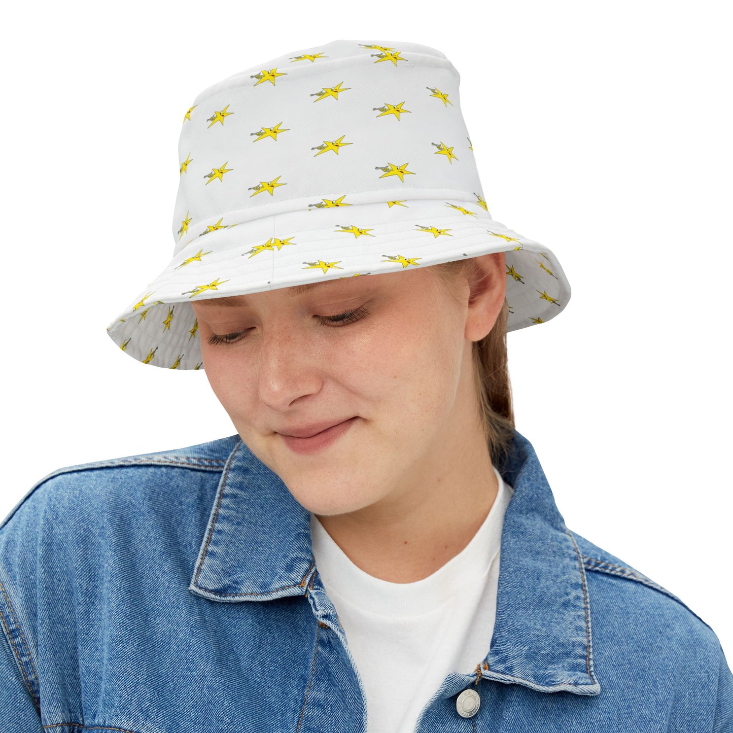 SHOOTING STAR BUCKET HAT (White)