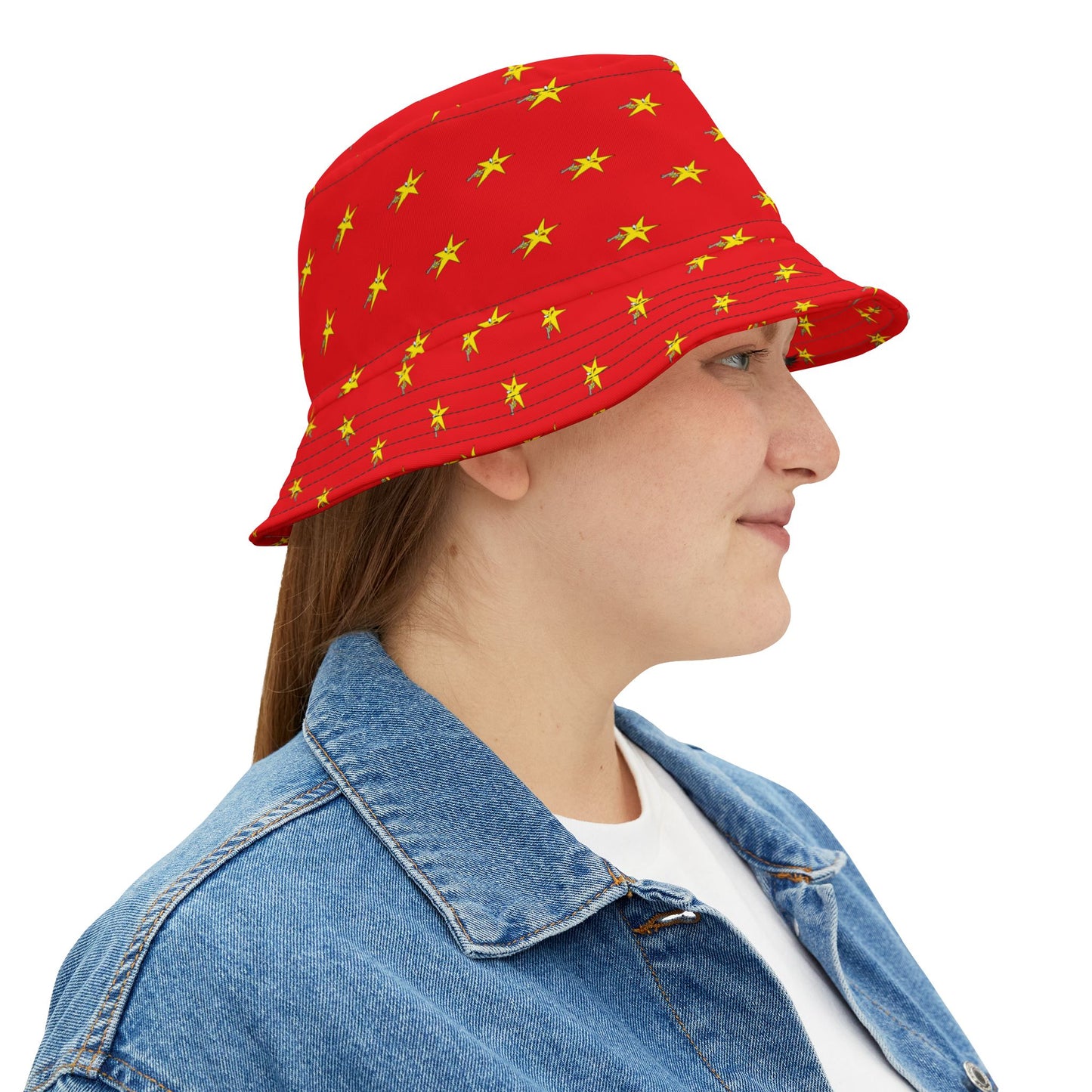 SHOOTING STAR BUCKET HAT (Red)