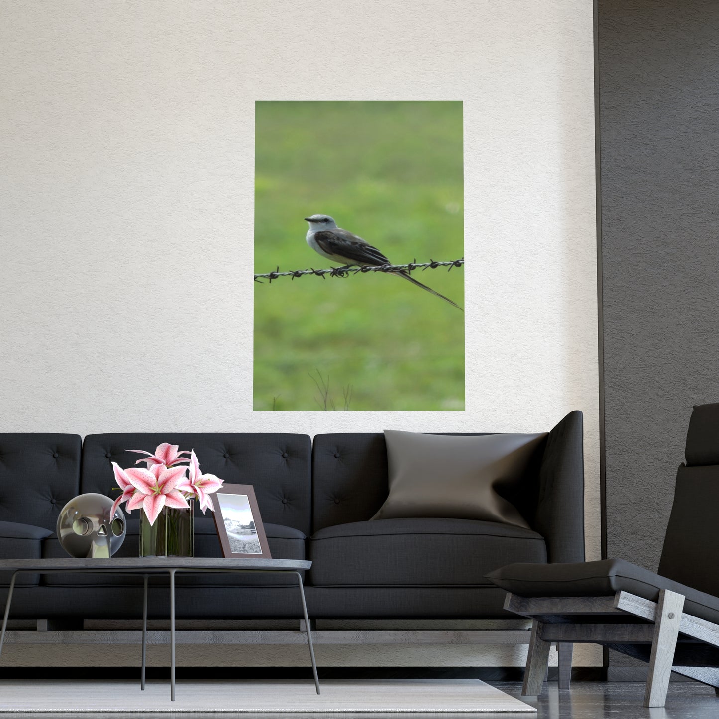 Bird On Barbwire Poster