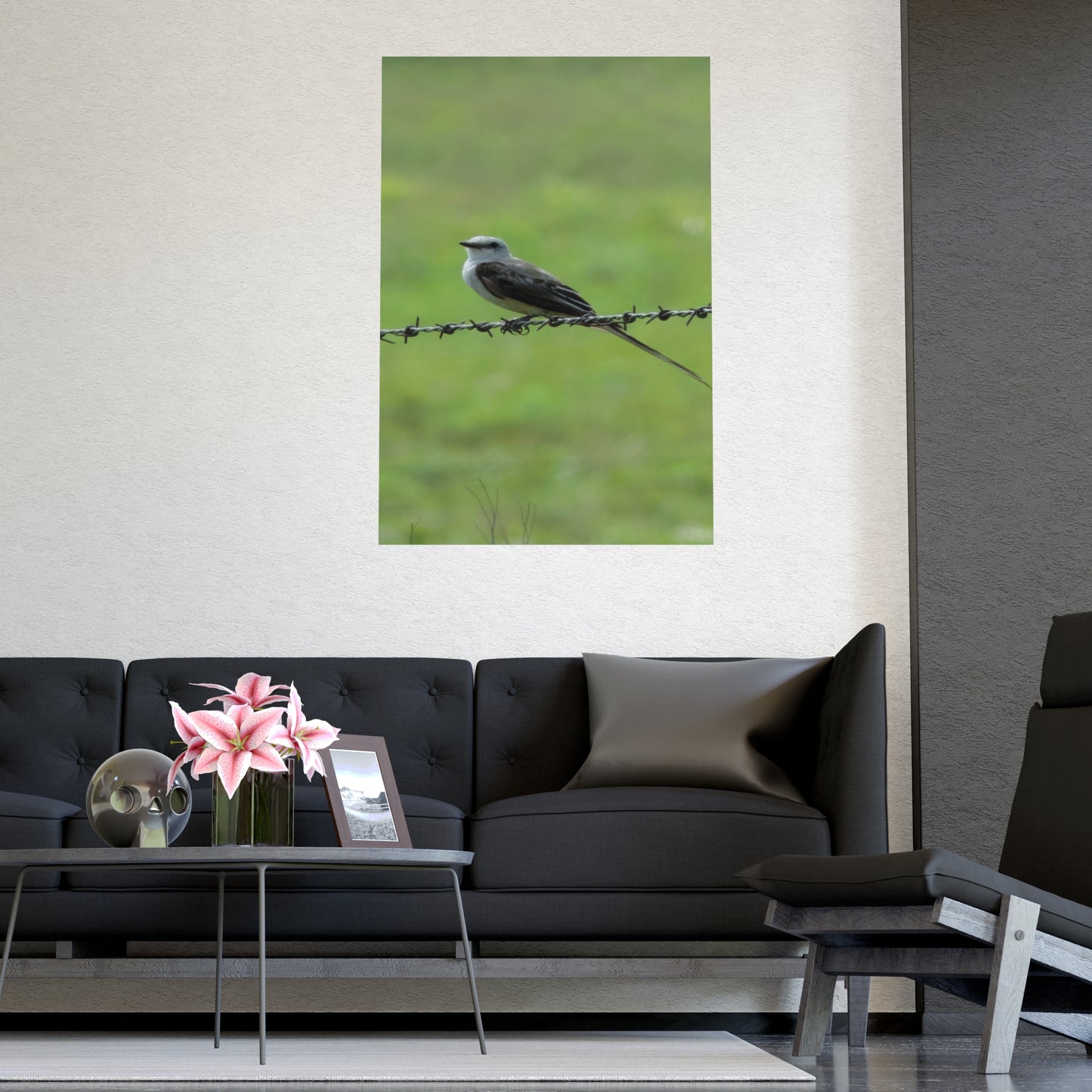 Bird On Barbwire Poster