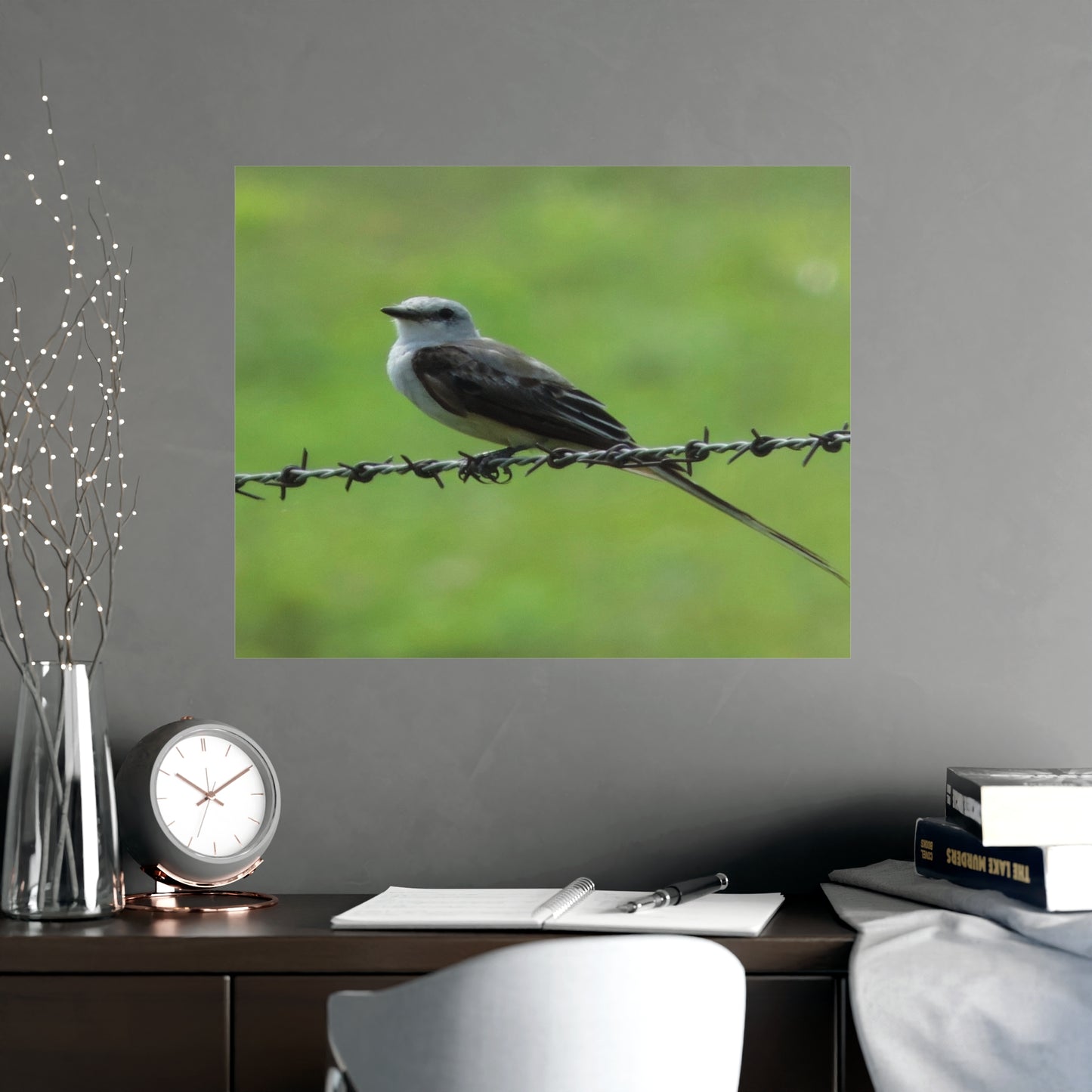 Bird On Barbwire Poster