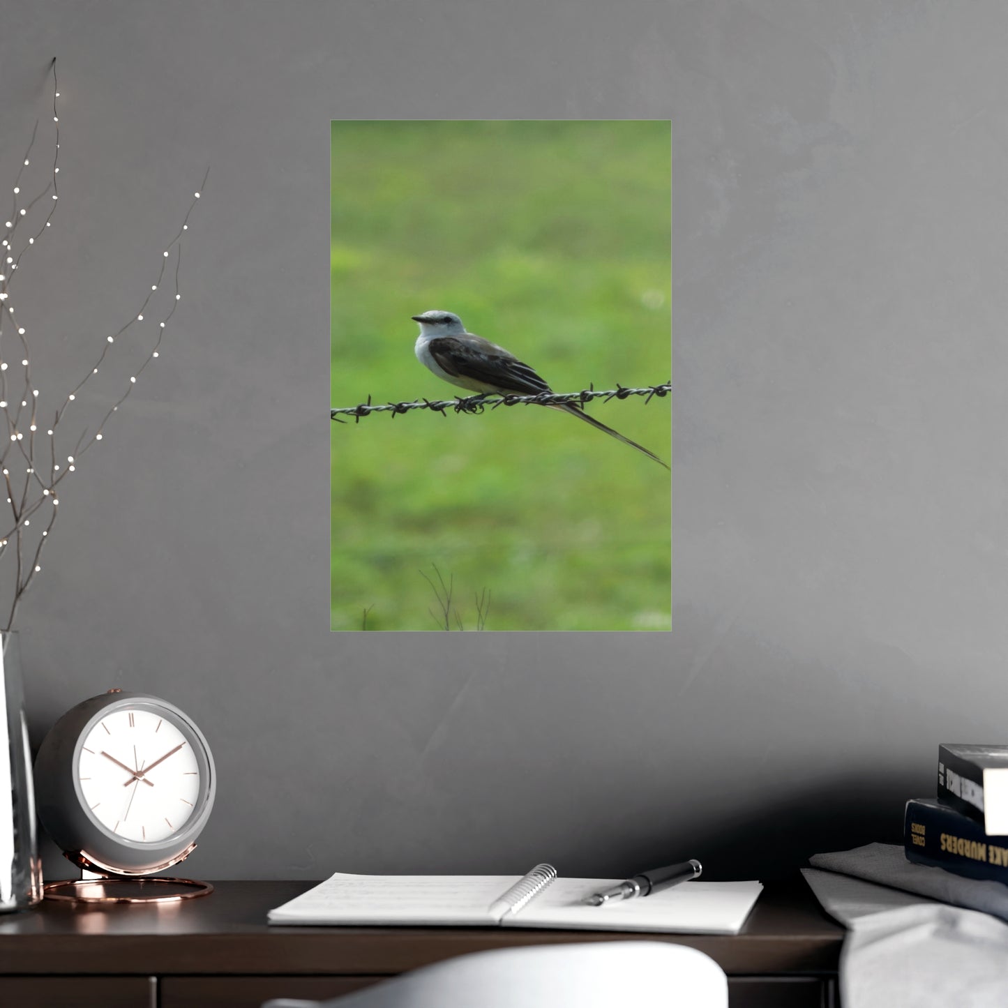 Bird On Barbwire Poster