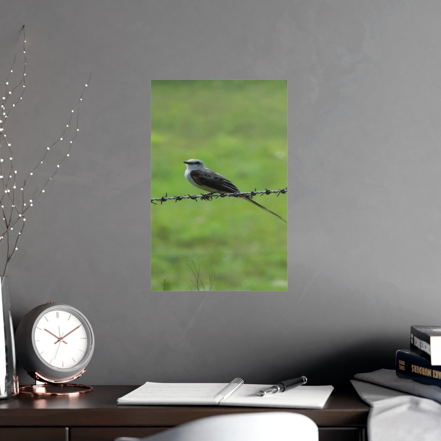 Bird On Barbwire Poster