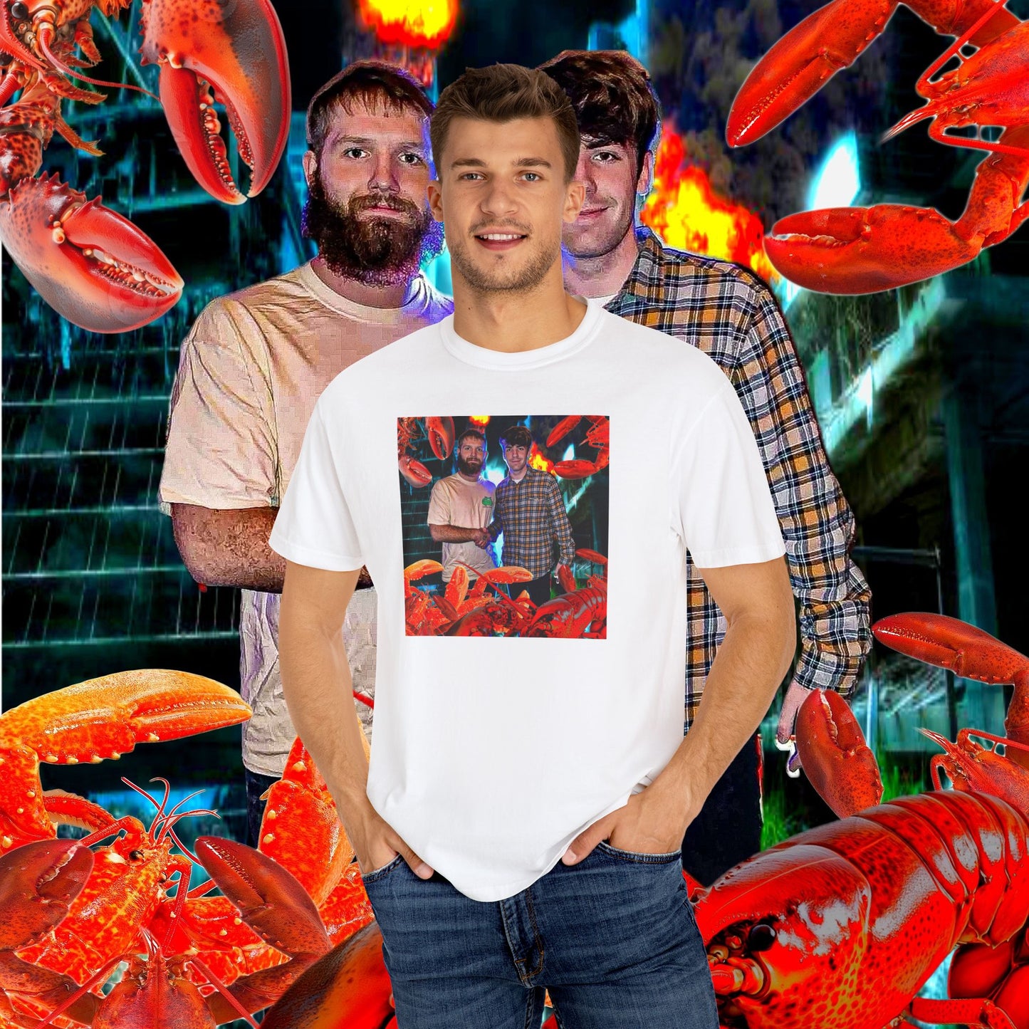 MASTRO & POP VS. GIANT LOBSTERS TEE