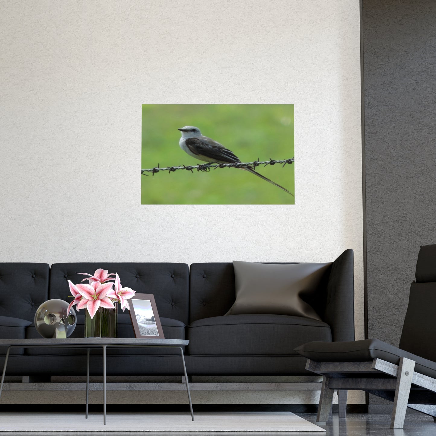 Bird On Barbwire Poster
