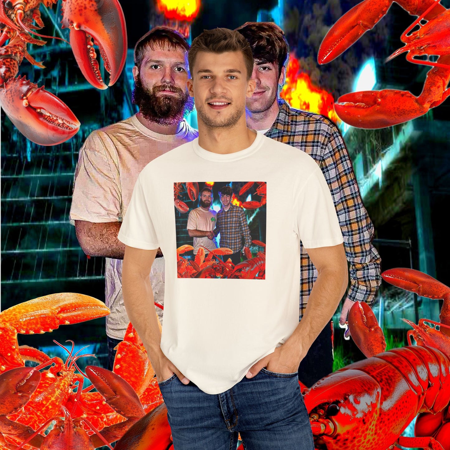 MASTRO & POP VS. GIANT LOBSTERS TEE