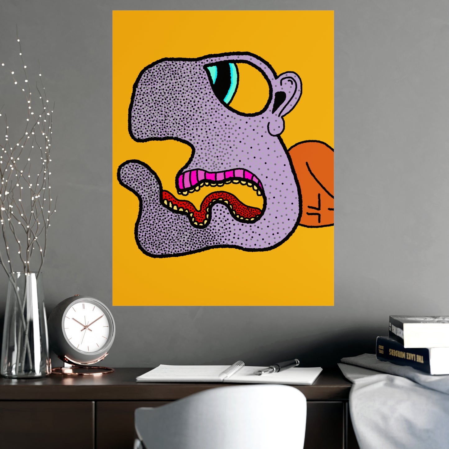 Bling Blau Vertical Matte Posters
