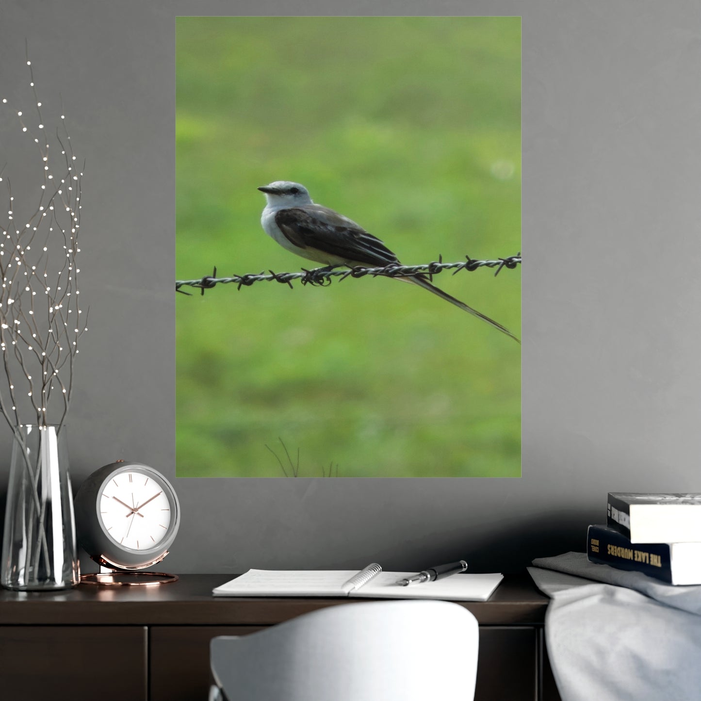 Bird On Barbwire Poster