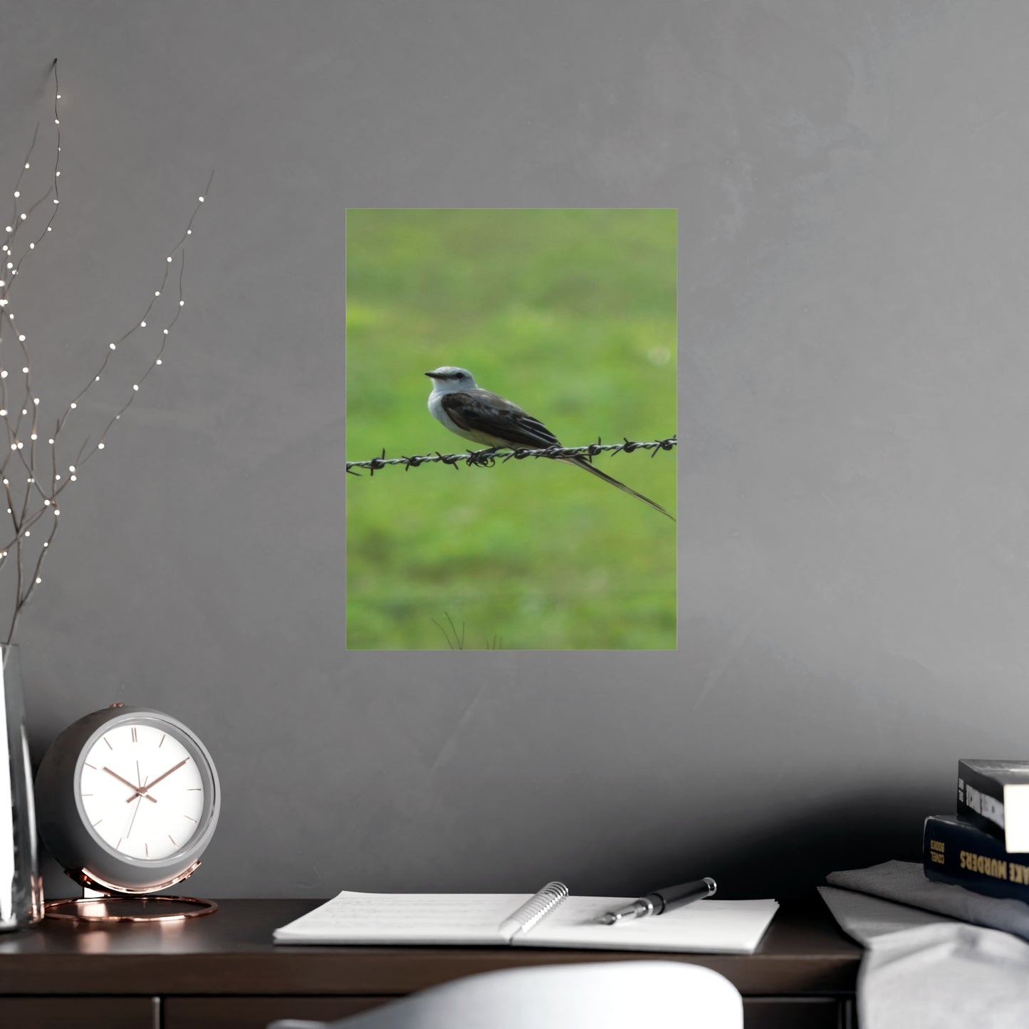 Bird On Barbwire Poster