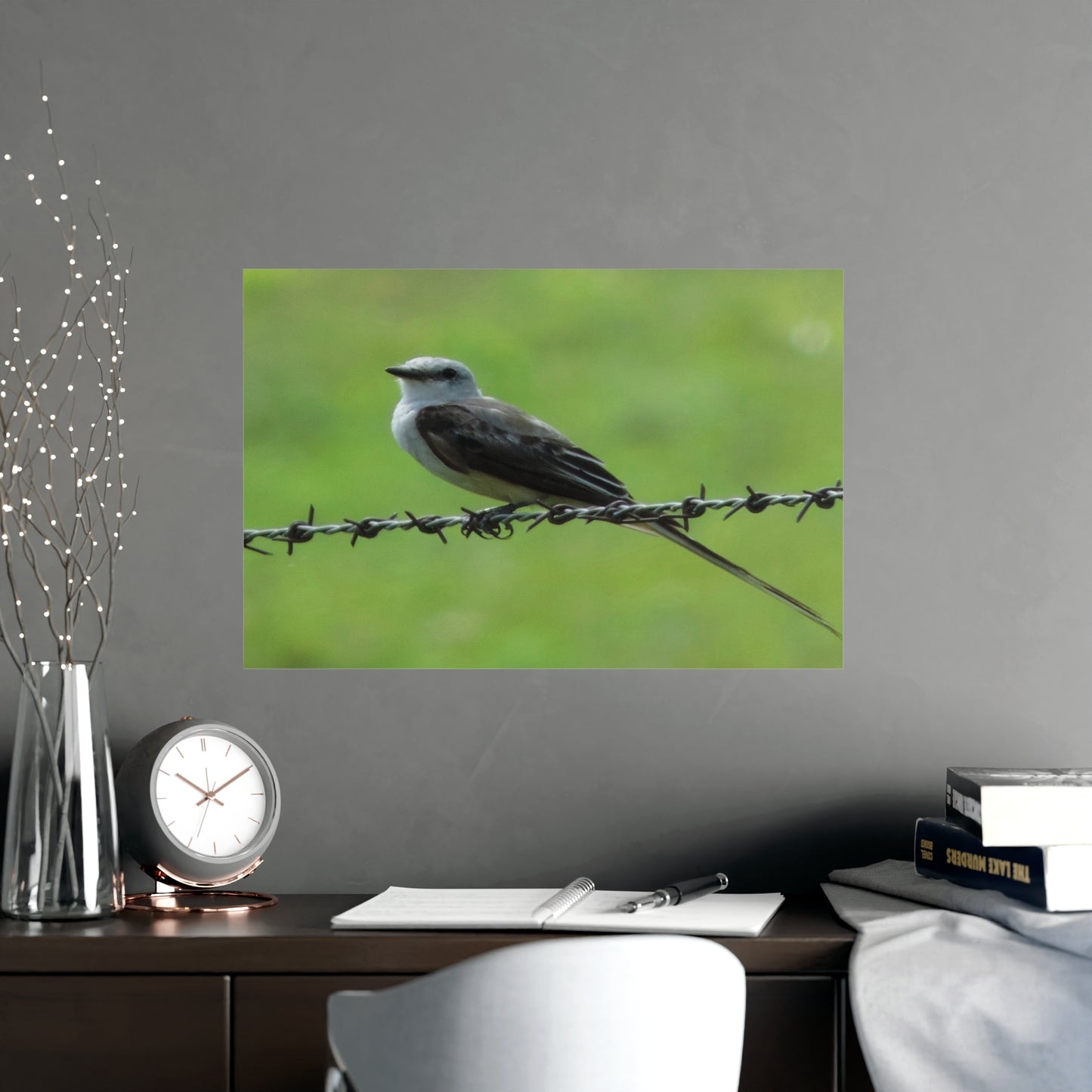 Bird On Barbwire Poster