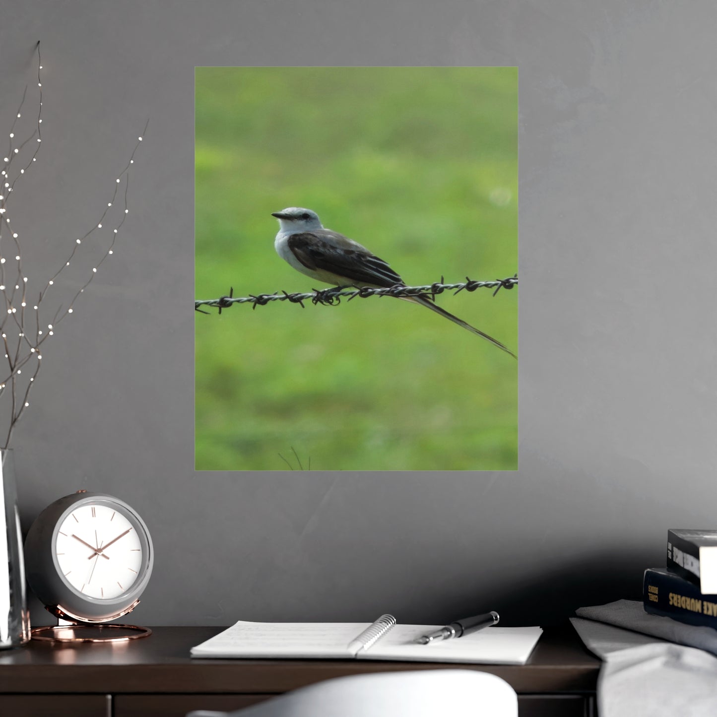 Bird On Barbwire Poster