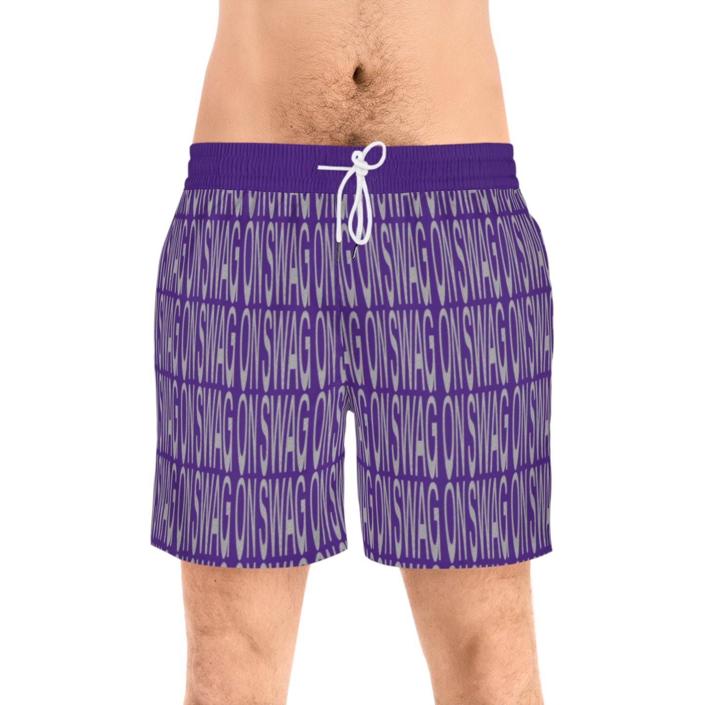 SWAG ON Mid-Length Swim Shorts (Purple)