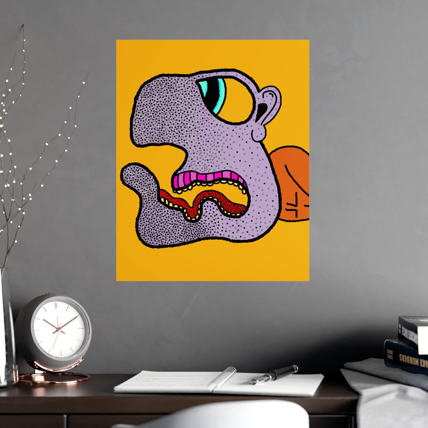 Bling Blau Vertical Matte Posters