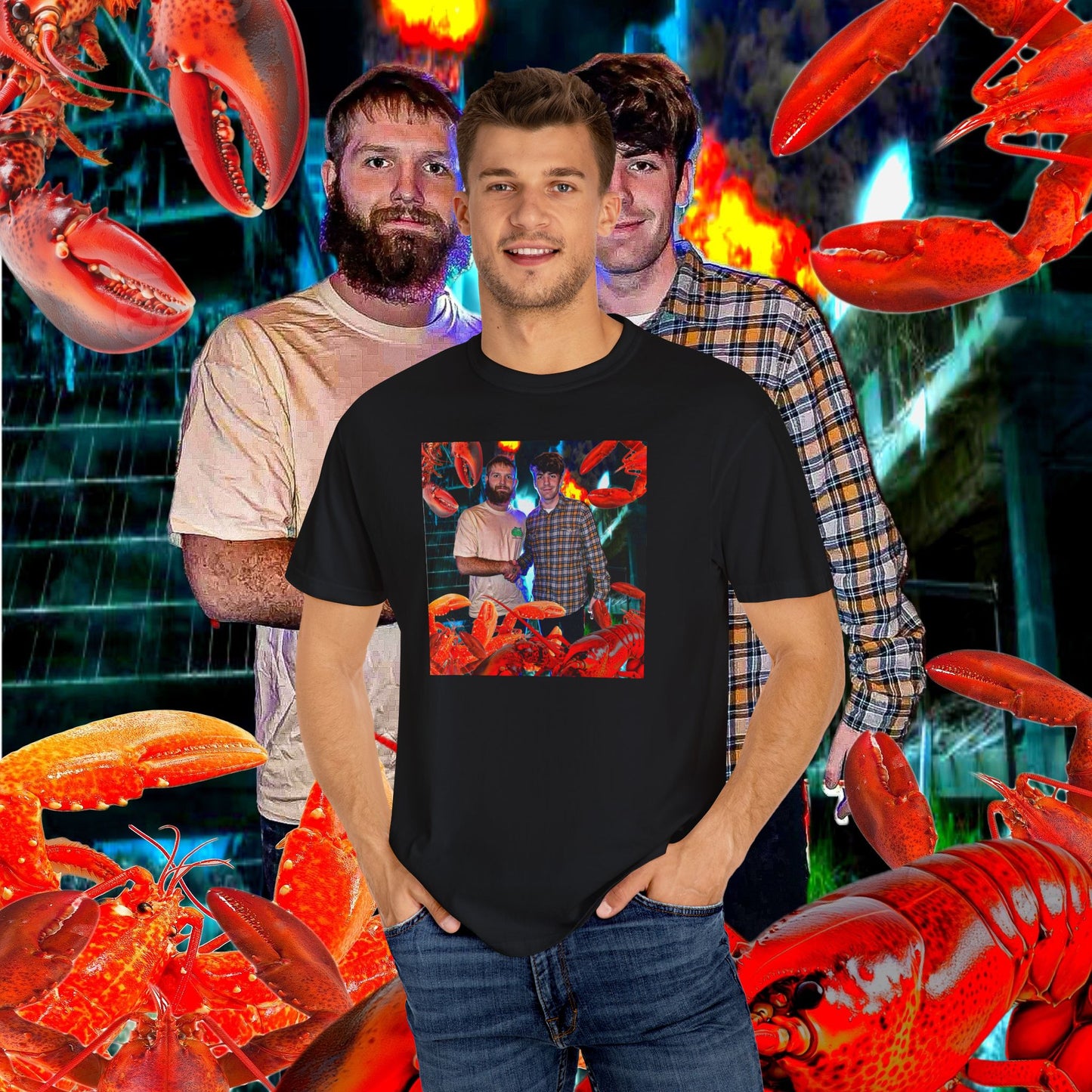 MASTRO & POP VS. GIANT LOBSTERS TEE