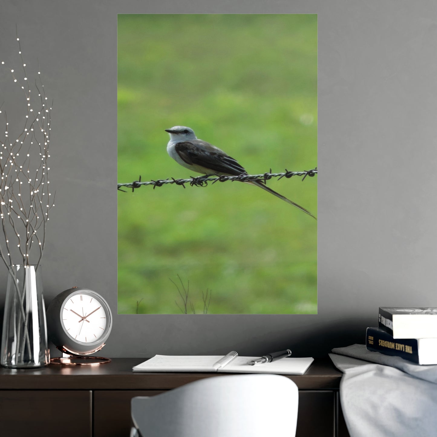 Bird On Barbwire Poster