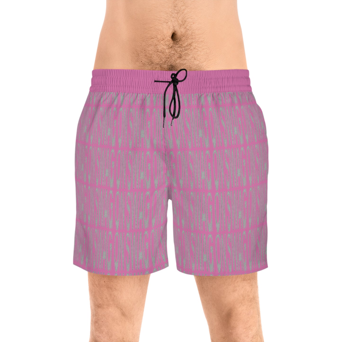SWAG ON Mid-Length Swim Shorts (Pink)