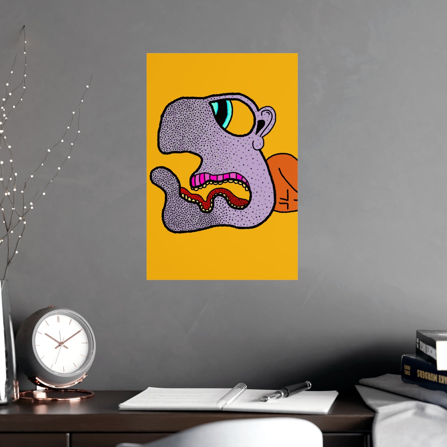 Bling Blau Vertical Matte Posters