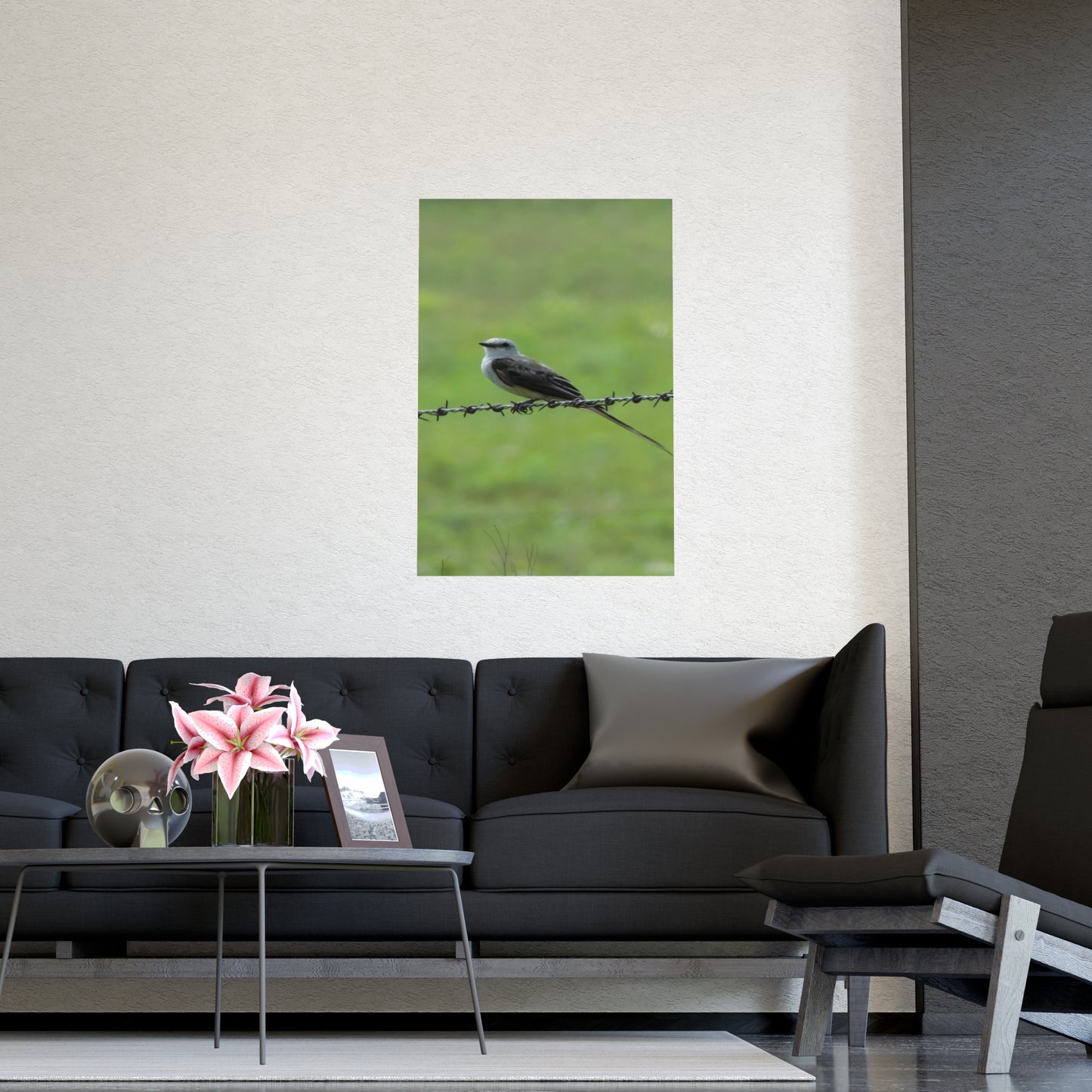Bird On Barbwire Poster