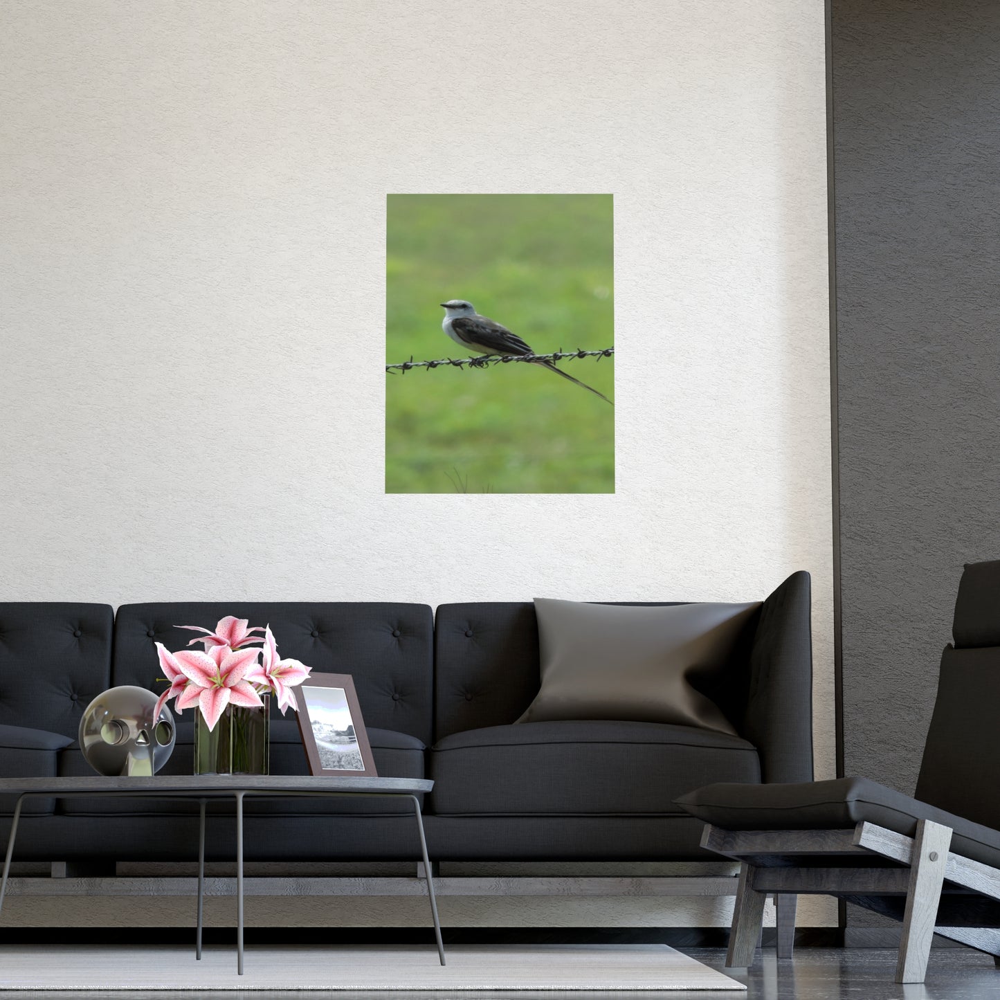 Bird On Barbwire Poster
