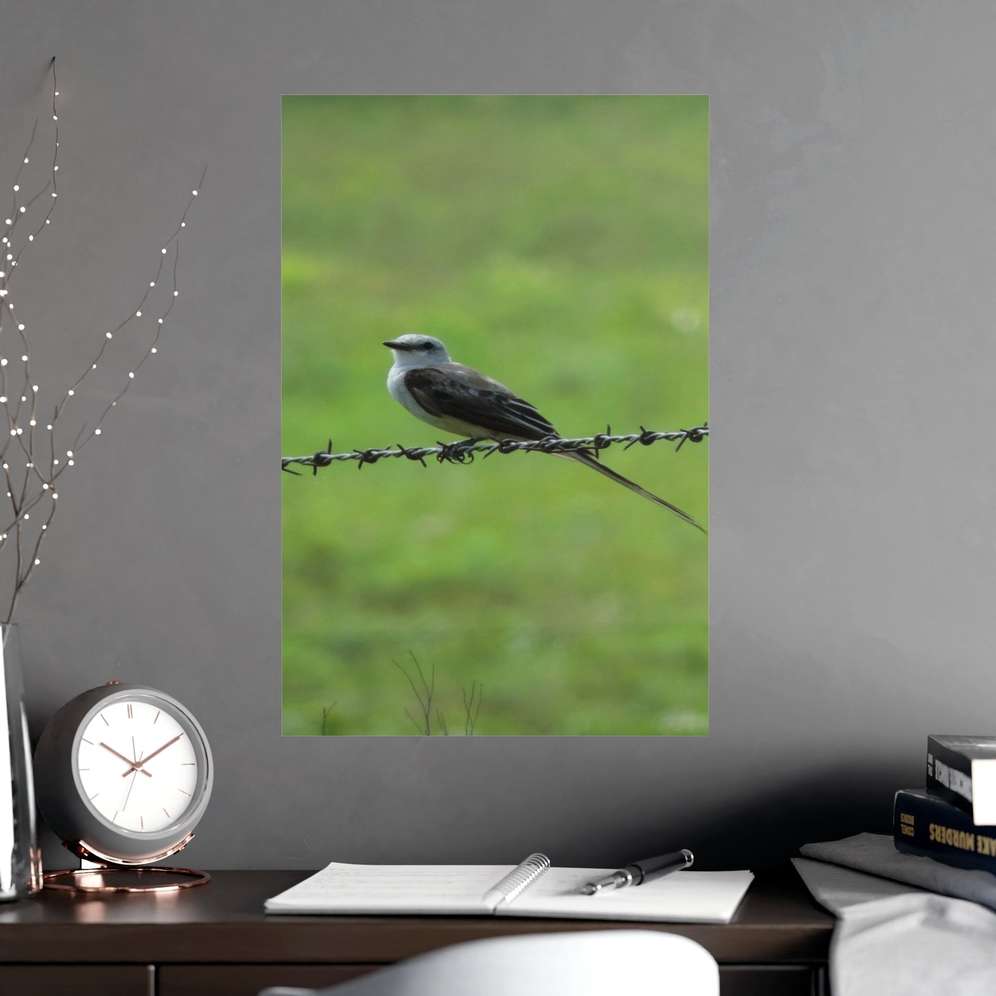 Bird On Barbwire Poster