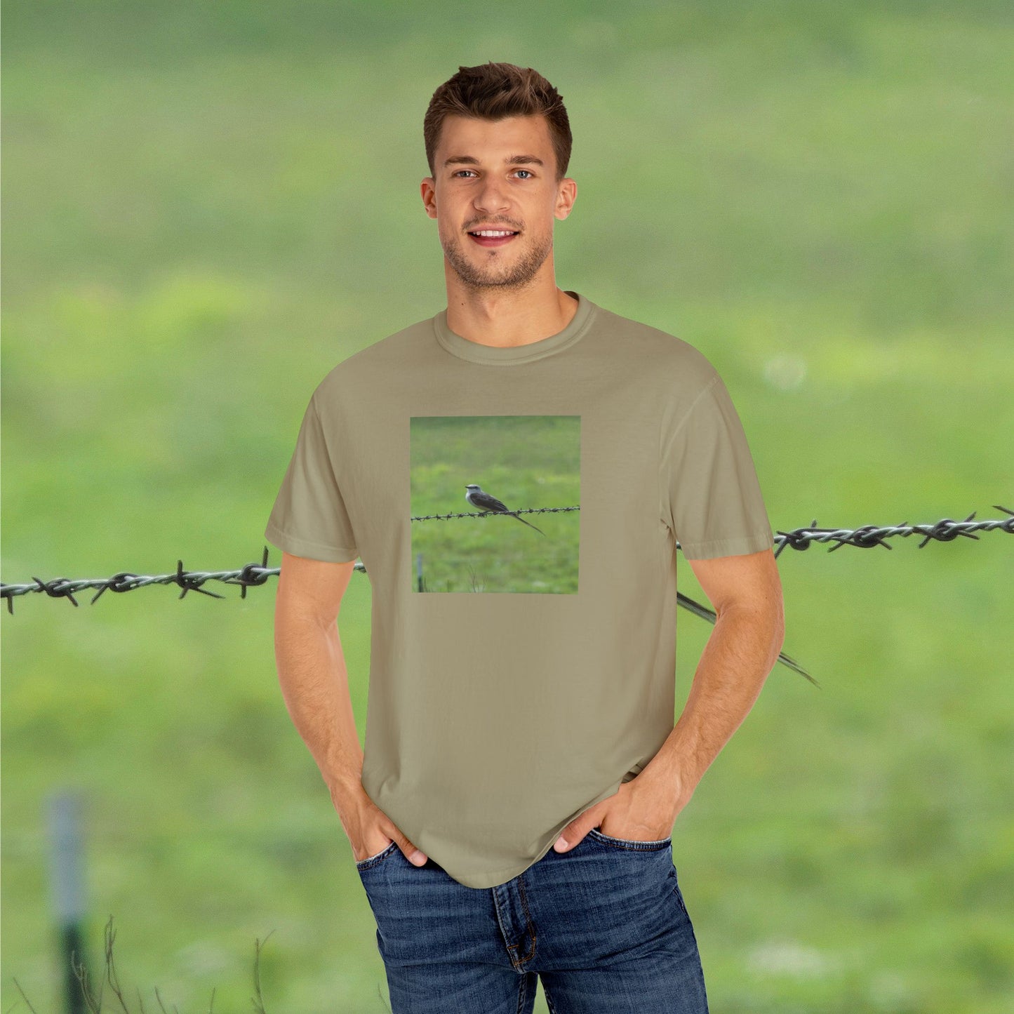 THE RESILIENCE OF A BIRD ON BARBWIRE ALBUM COVER TEE