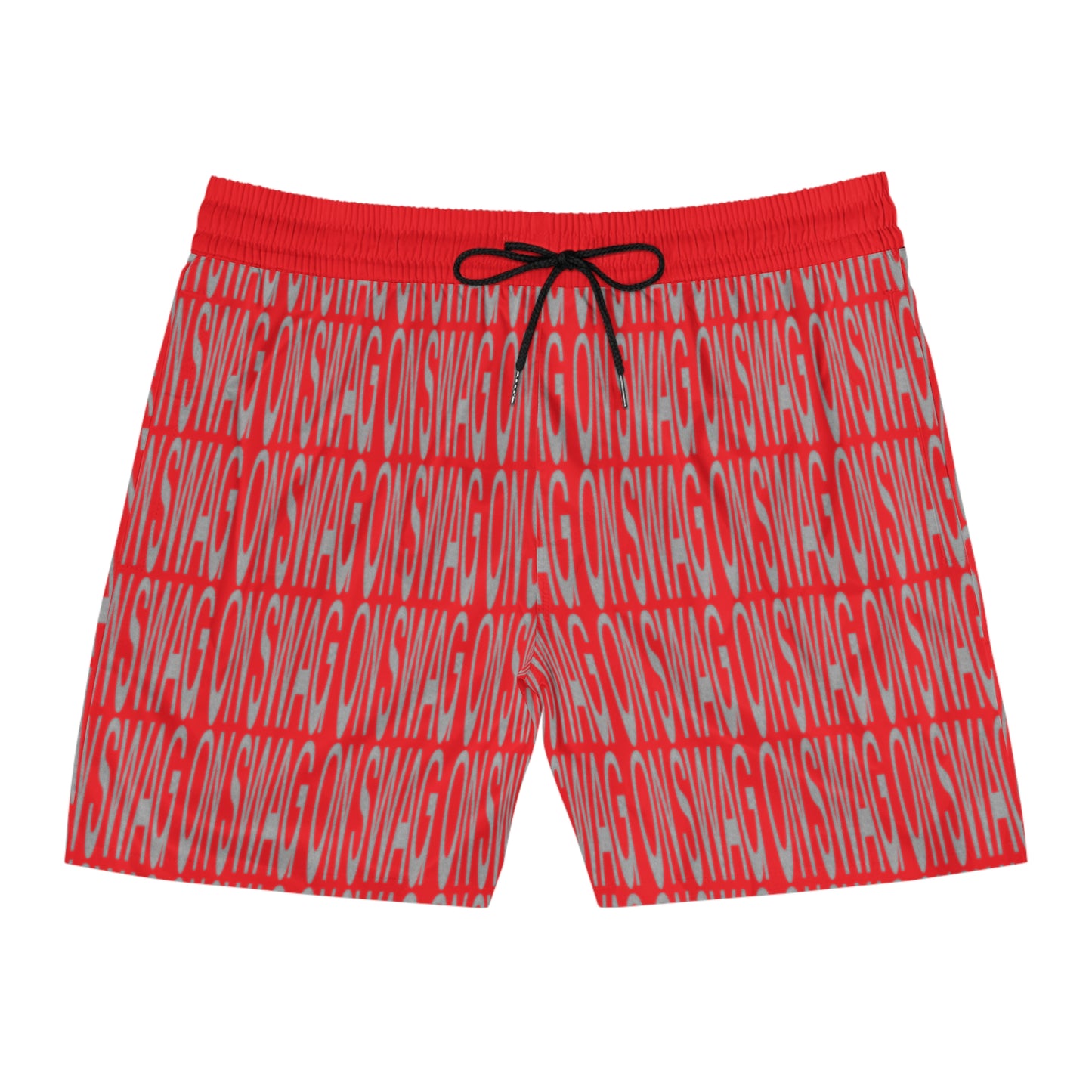 SWAG ON Mid-Length Swim Shorts (Red)