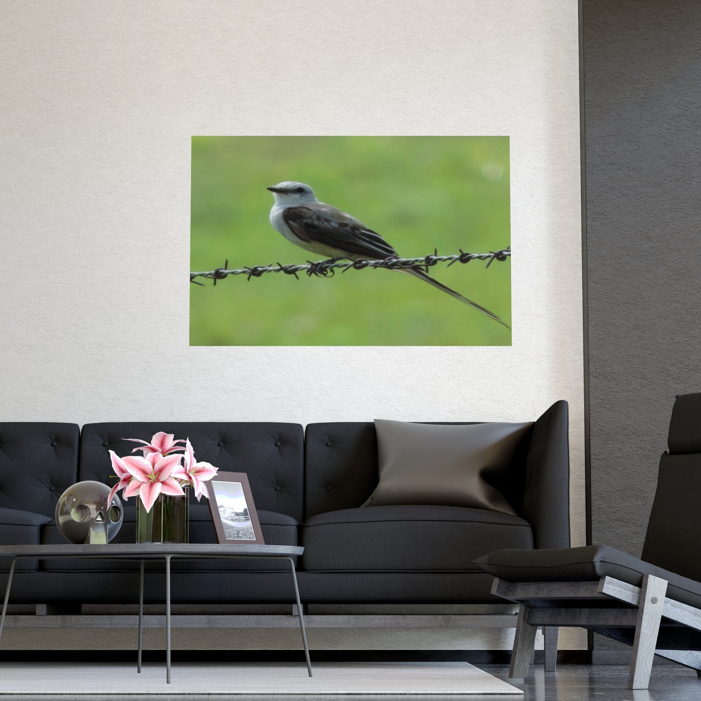 Bird On Barbwire Poster