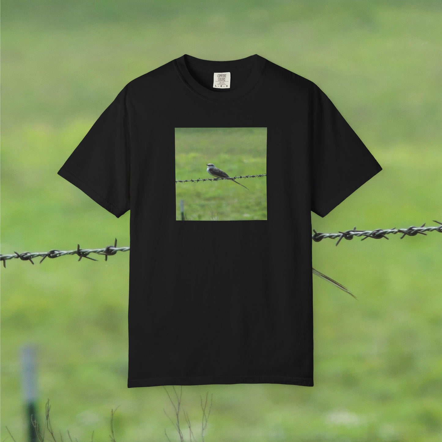 THE RESILIENCE OF A BIRD ON BARBWIRE ALBUM COVER TEE