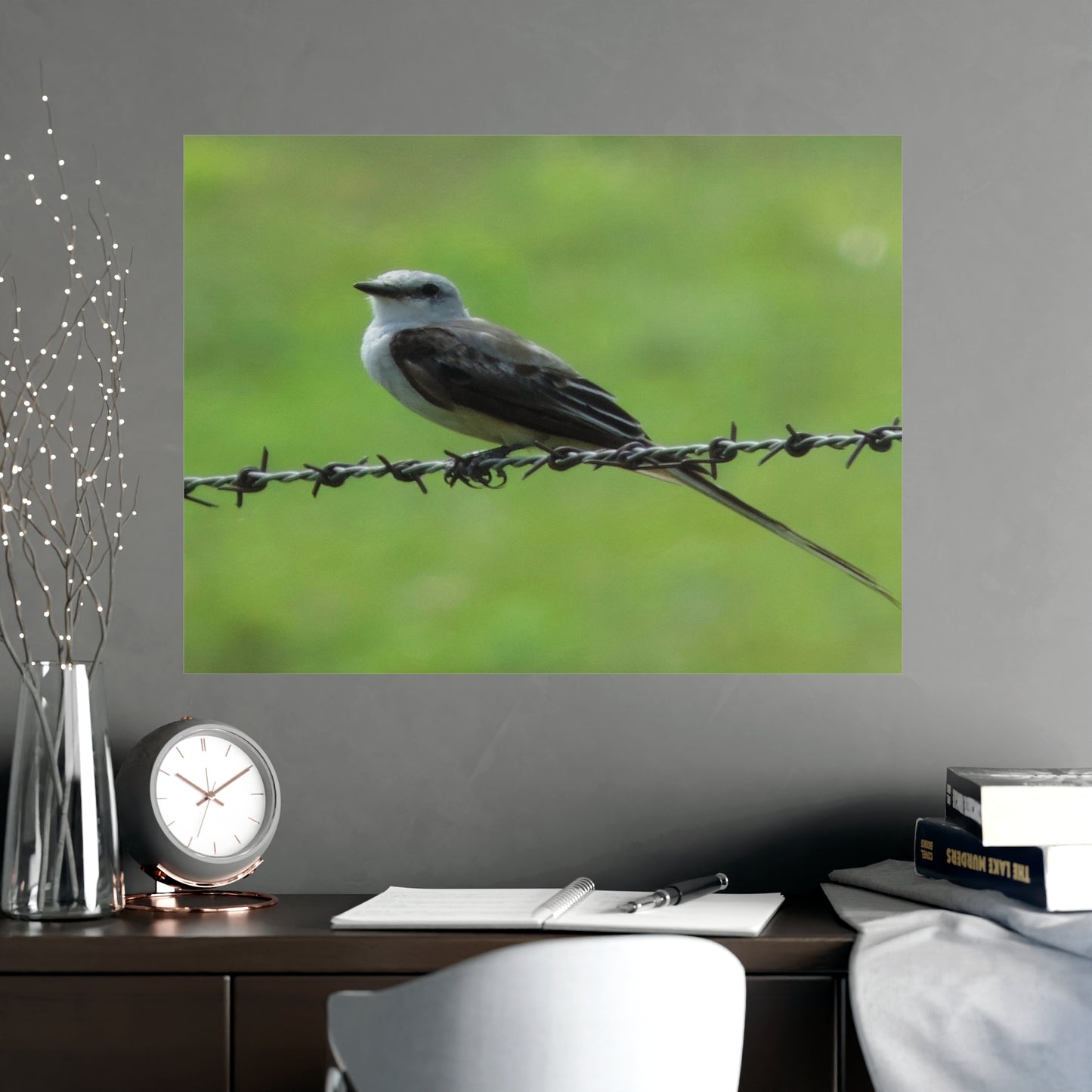 Bird On Barbwire Poster