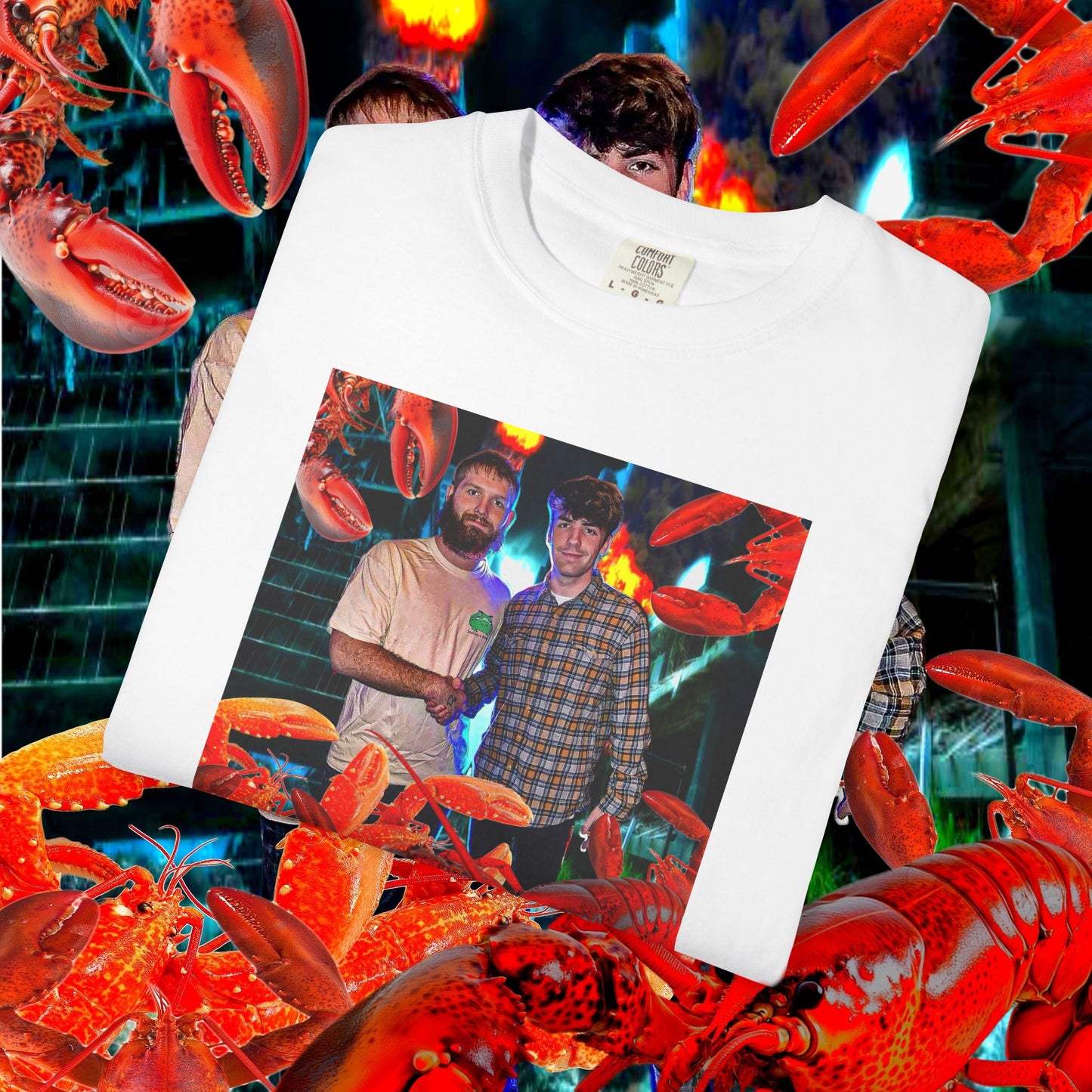 MASTRO & POP VS. GIANT LOBSTERS TEE