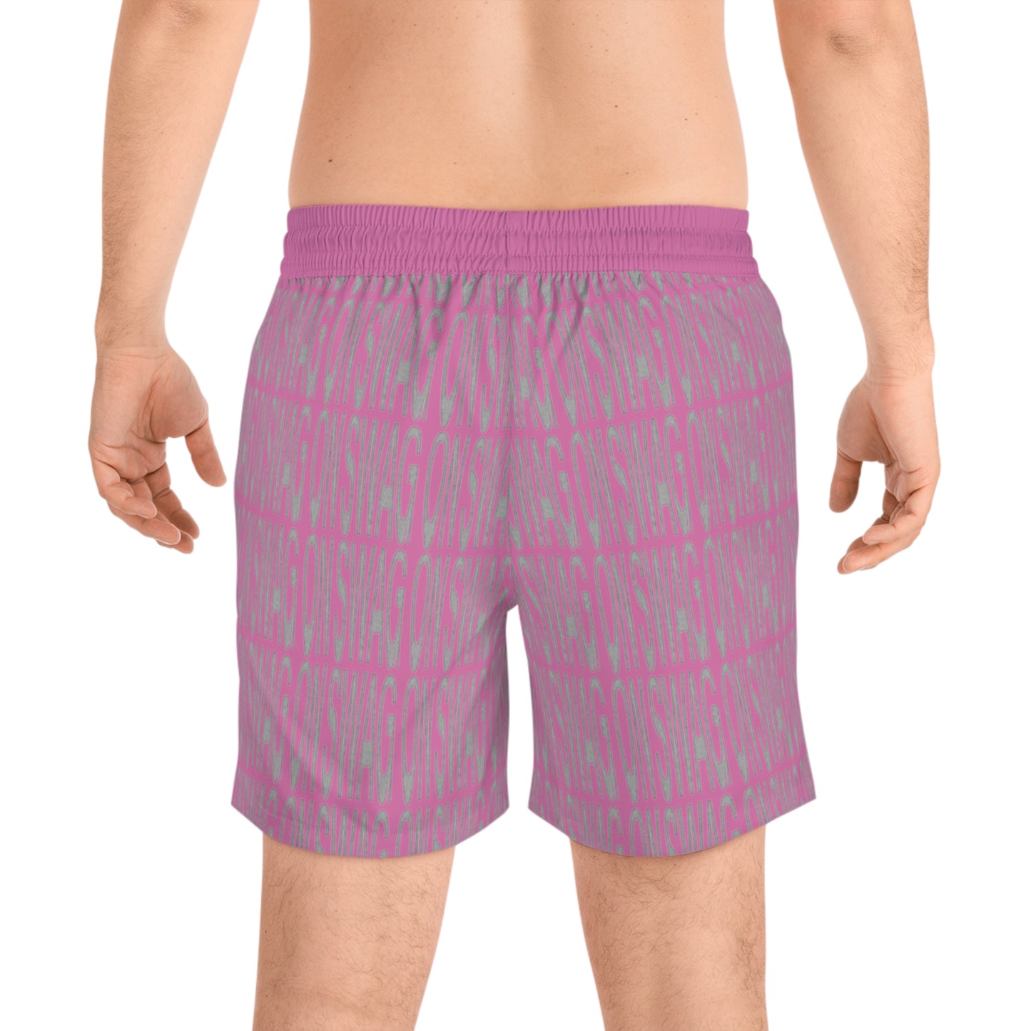 SWAG ON Mid-Length Swim Shorts (Pink)