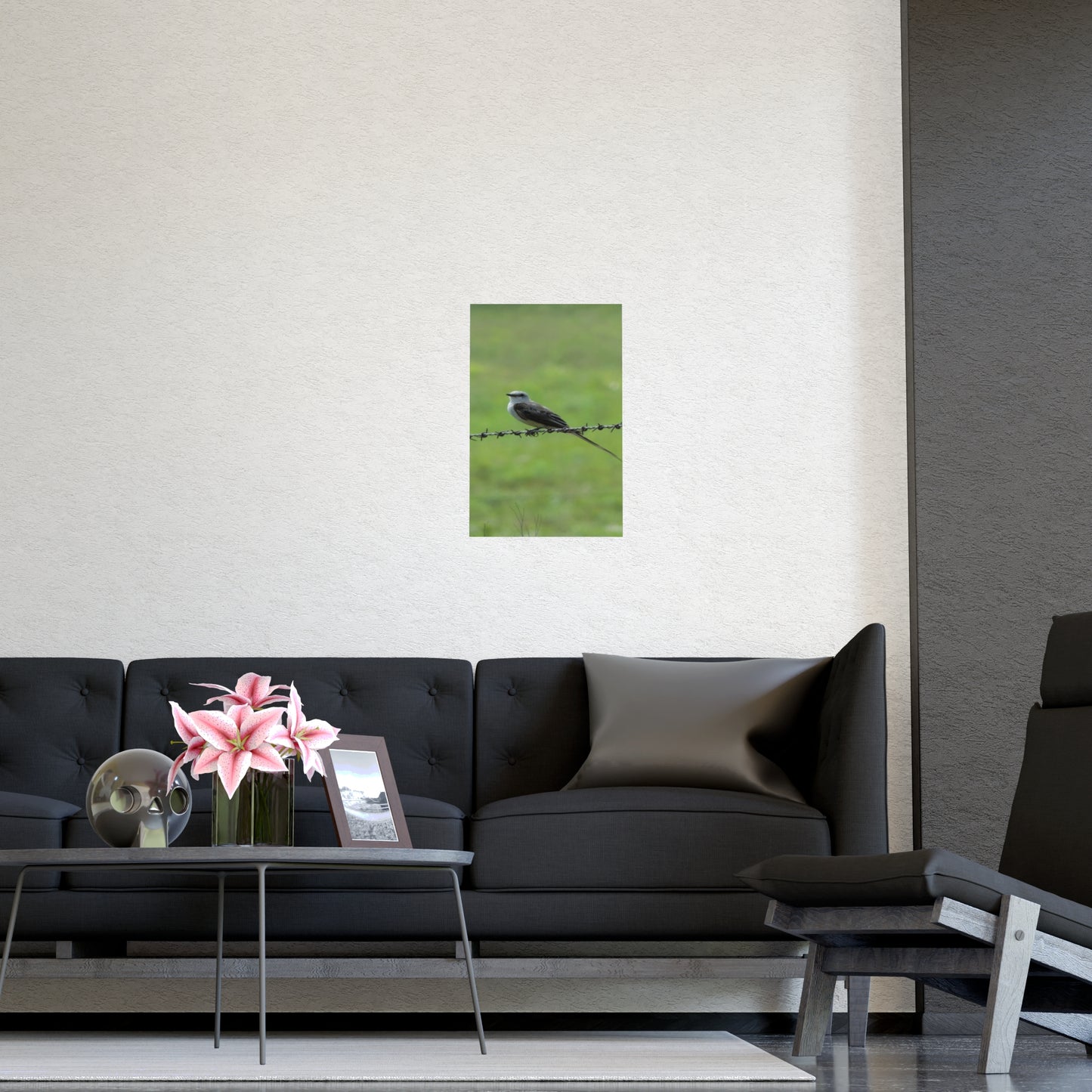 Bird On Barbwire Poster