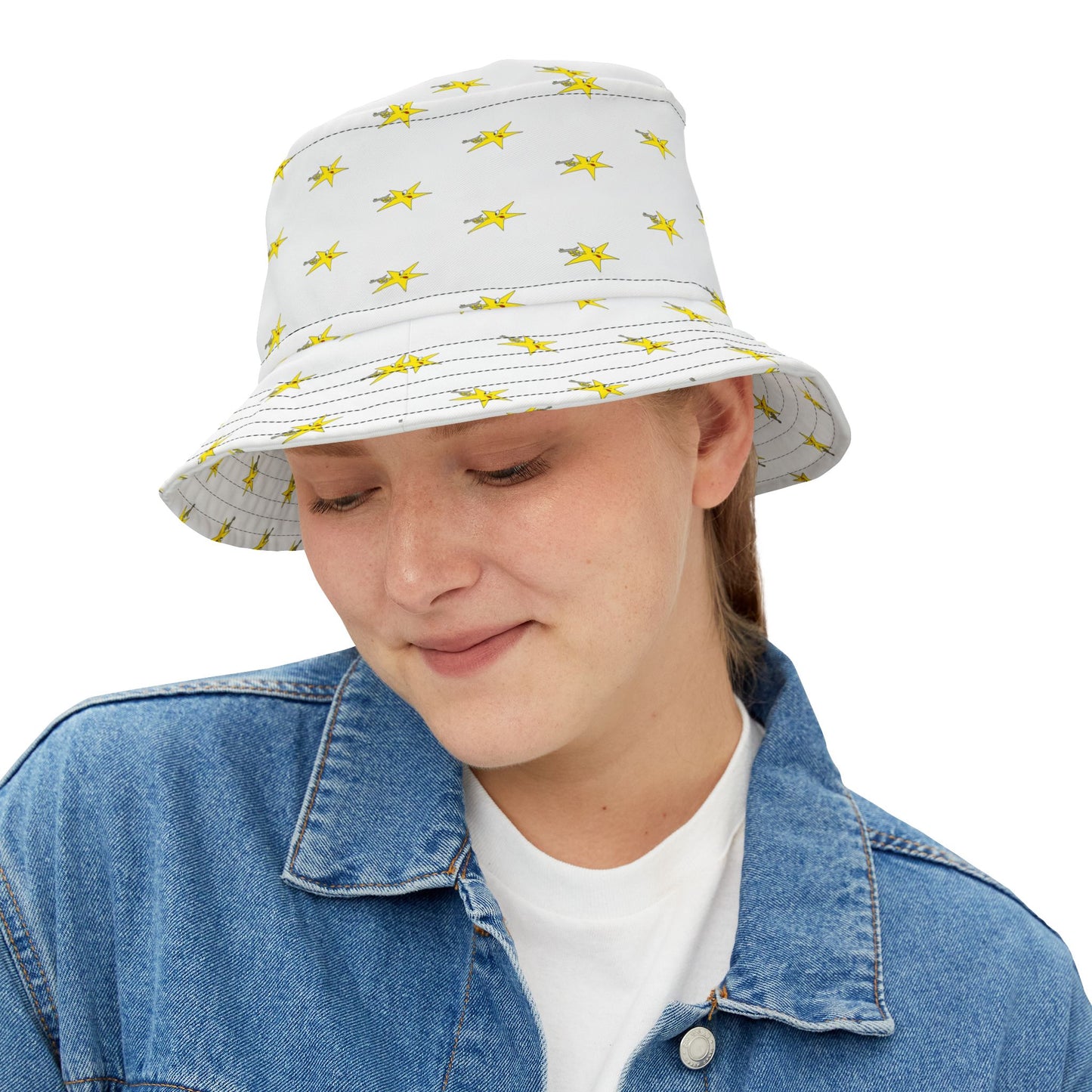 SHOOTING STAR BUCKET HAT (White)