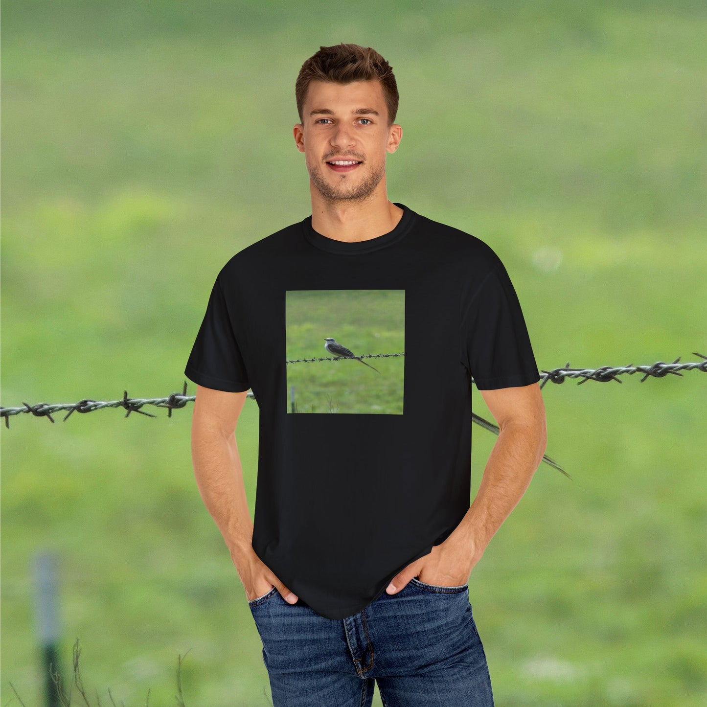 THE RESILIENCE OF A BIRD ON BARBWIRE ALBUM COVER TEE