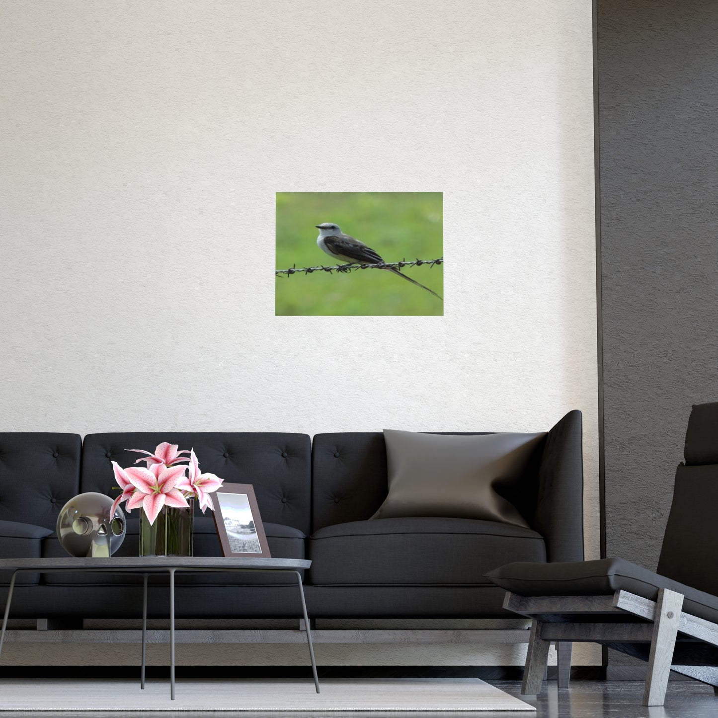 Bird On Barbwire Poster