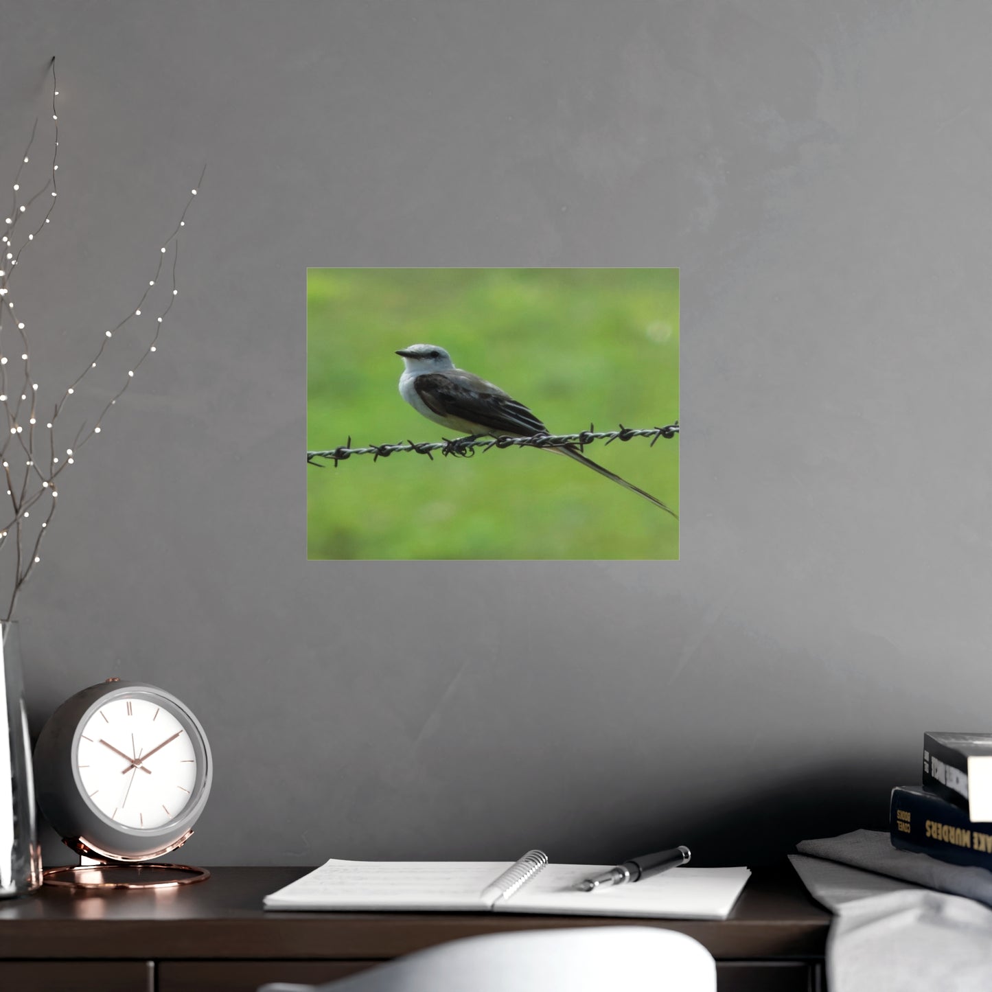 Bird On Barbwire Poster