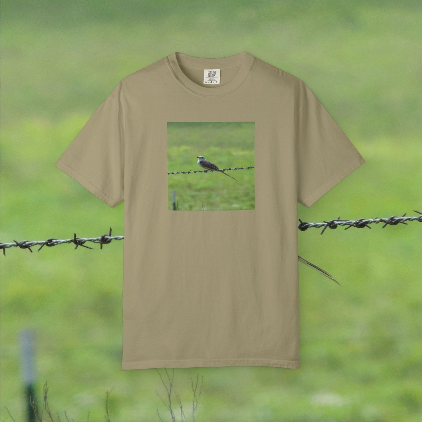 THE RESILIENCE OF A BIRD ON BARBWIRE ALBUM COVER TEE