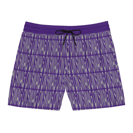 SWAG ON Mid-Length Swim Shorts (Purple)