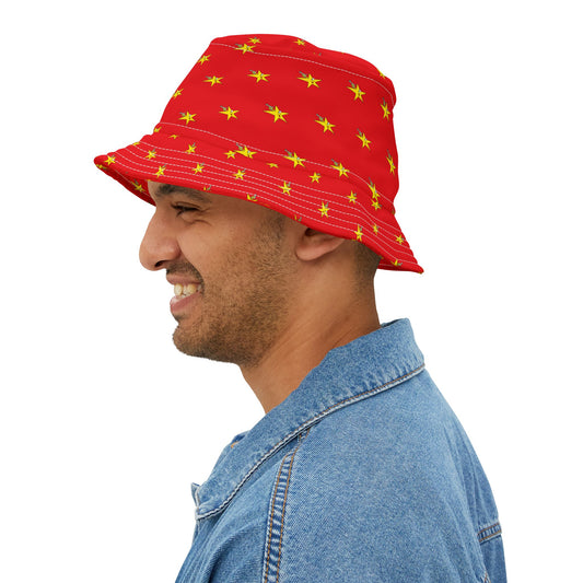 SHOOTING STAR BUCKET HAT (Red)