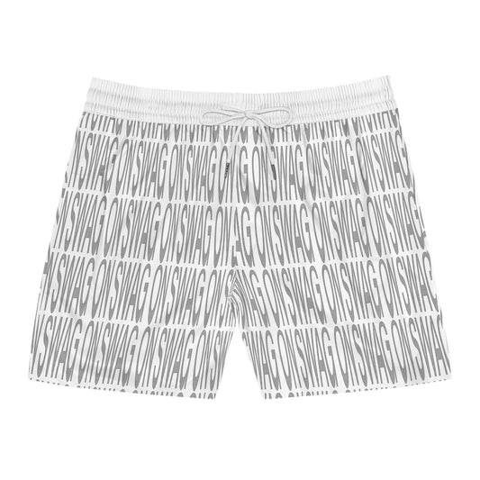 SWAG ON Mid-Length Swim Shorts (White)